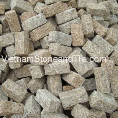 Granite cobble stone, granite cubic, Vietnam Granite cobbles